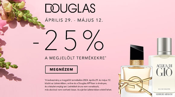 Douglas - 25% kedvezmény a megjelölt termékekre