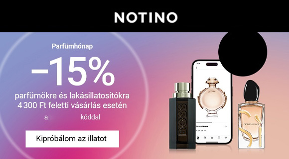 Notino kuponkód - 15% a megjelölt parfümökre és lakásillatosítókra