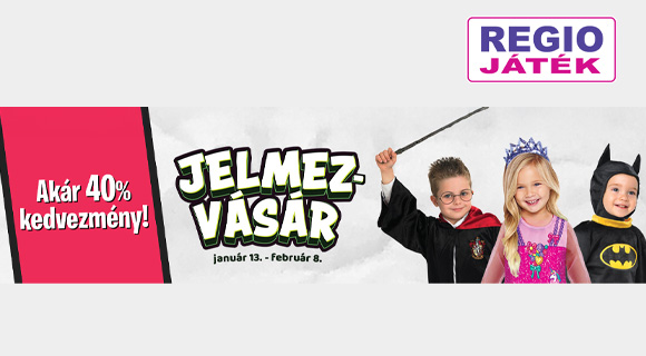 Jelmez vásár - akár -40% kedvezmény a Regiojatek.hu oldalon