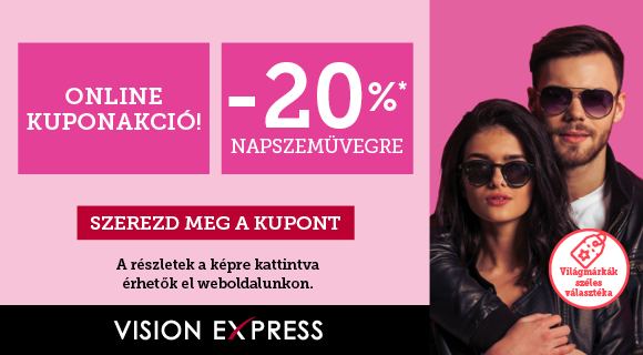 Kedvezménykód -20% a napszemüvegekre a Visionexpress.hu oldalon