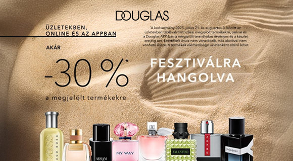 Fesztiválra hangolva - akár -30% a kiválasztott parfümökre a Douglas.hu-n