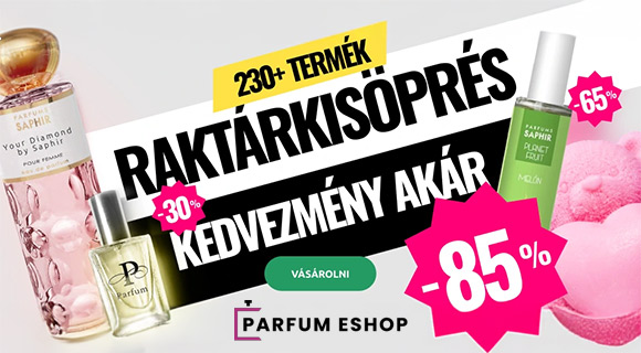 Akció - akár -85% kedvezmény a Parfumeshop.hu oldalon