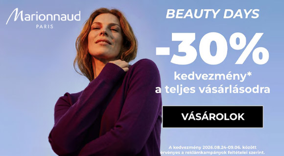 Marionnaud kedvezmények - 30% minden termékre