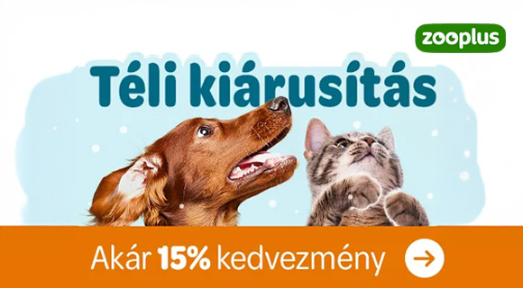 Téli kiárusítás - akár -15% kedvezmény a Zooplus.hu oldalon