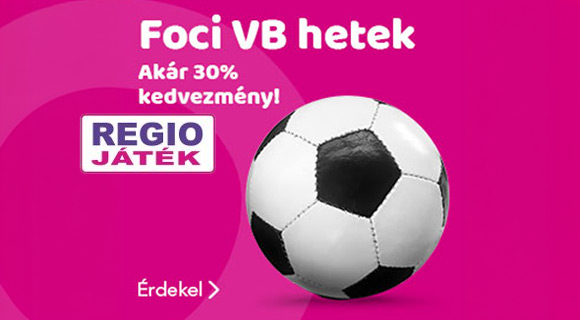 Foci VB hetek: akár -30% REGIO JÁTÉK kedvezmény a játékokra
