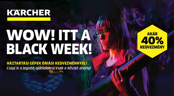 Black Week - akár -40% kedvezmény a Karcher.com oldalon