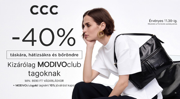 Akció- 40% CCC kedvezmény a hátizsákokra, táskákra és bőröndökre a tagoknak