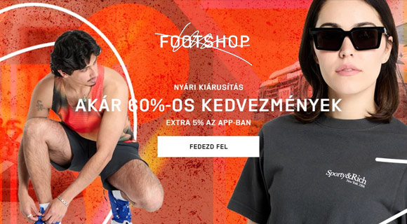 Nyári leárazás - akár -60% a kiválasztott termékekre a Footshop.hu oldalon