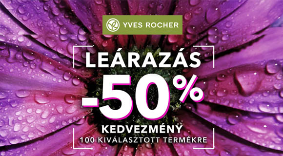 Leárazás - akár -50% kedvezmény az Yves-rocher.hu oldalon