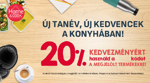 Home and Cook kedvezménykupon - 20% a kiválasztott termékekre