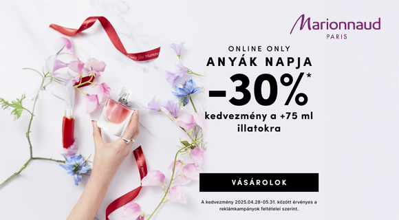 Anyák napi akció - 30% a megjelölt illatokra a Marionnaud.hu oldalon