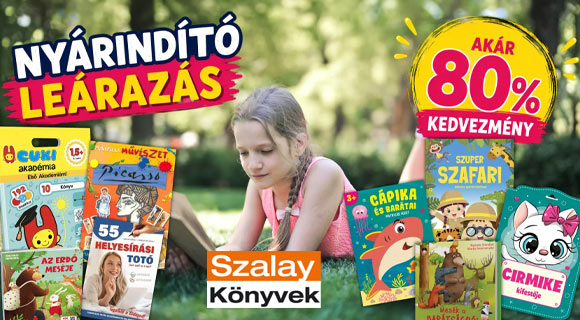 Készletkisöprés - akár -80% a megjelölt könyvekre a Szalaykonyvek.hu-n