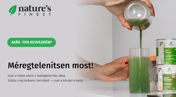 Natures Finest kedvezmény - akár - 70% a méregtelenítő termékekre