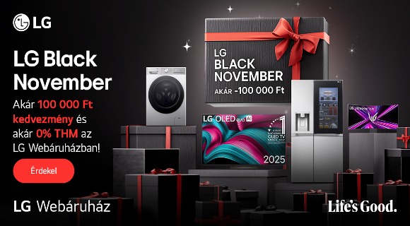 LG Black November - akár -100 000 Ft a kiválasztott termékekre