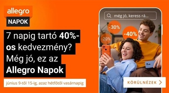 Allegro napok - akár -40% a kiválasztott termékekre