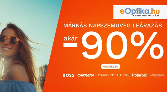 eOptika kedvezmény - akár -90% a megjelölt szemüvegekre