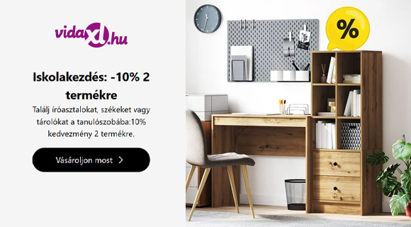 Iskolakezdési akció - 10% kedvezmény az íróasztalokra, székekre, tárolókra