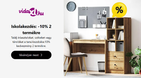 Iskolakezdési akció - 10% kedvezmény az íróasztalokra, székekre, tárolókra