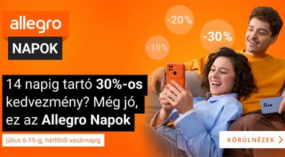 Allegro napok - akár -30% a kiválasztott termékekre