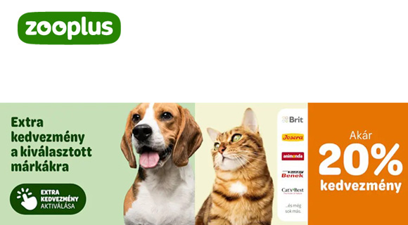 zooplus akciók: akár -20% a megjelölt eledelekre