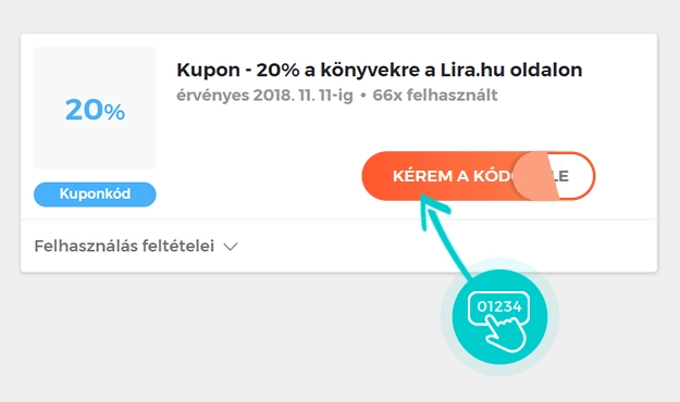 Példa egy Líra kuponkódra