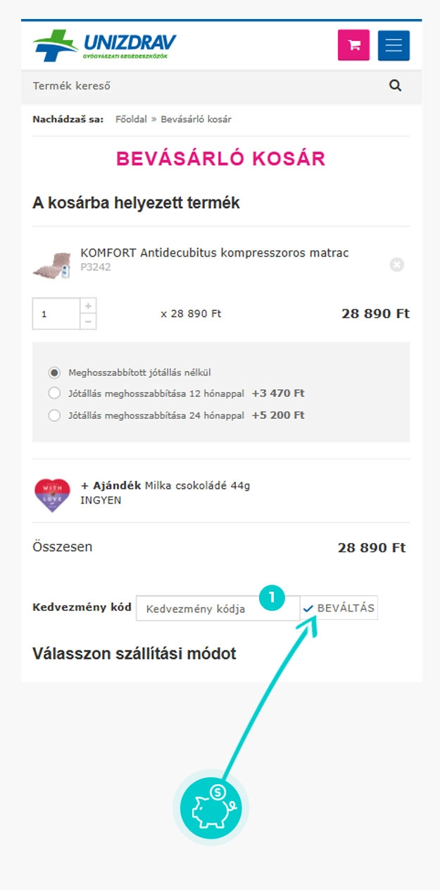 Útmutató egy Unizdrav kuponkód beváltásához