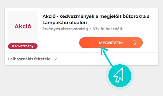 Lámpák.hu akciók felhasználása