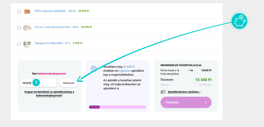 Útmutató egy Elis Design kuponkód beváltásához
