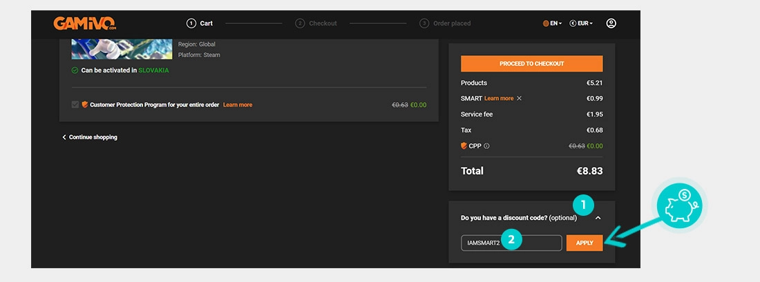 Útmutató egy Gamivo kuponkód beváltásához