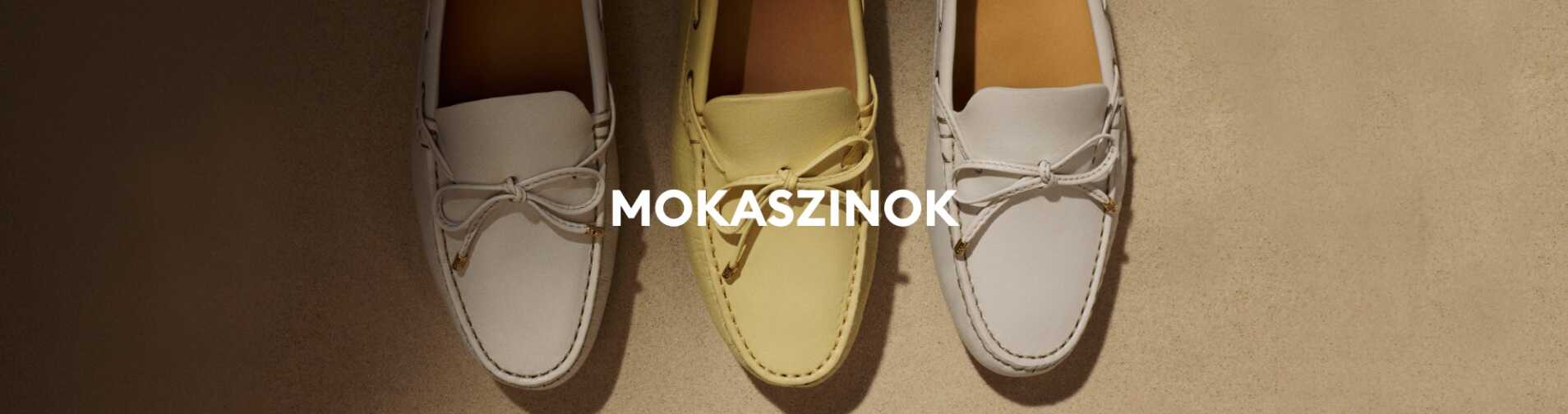 Három női mokaszint ábrázoló banner