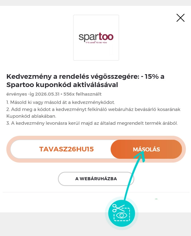 Útmutató egy Spartoo kuponkód bemásolásához