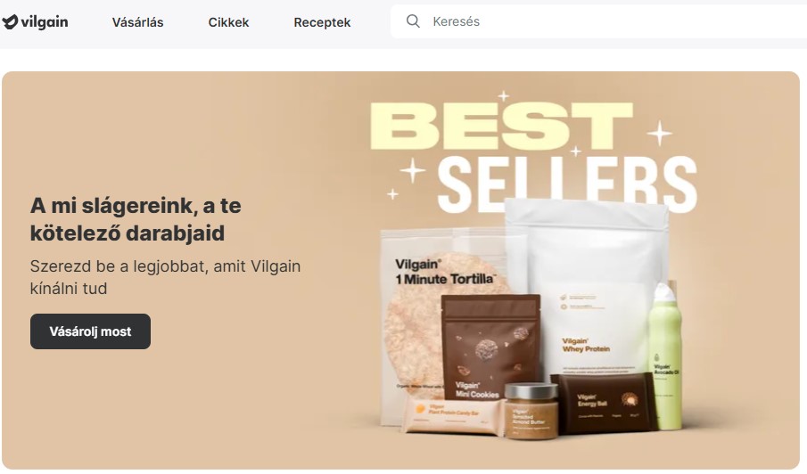 vitaminok, táplálékkiegészítők a vilgain főoldalon