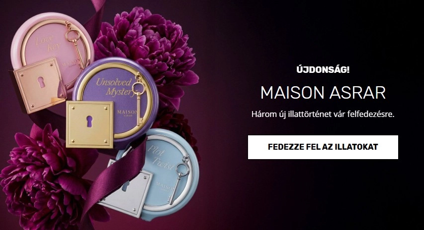 Három különböző színű parfüm