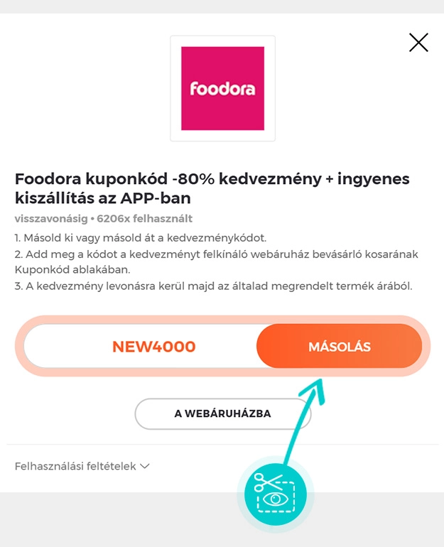 Útmutató egy Foodora kuponkód bemásolásához