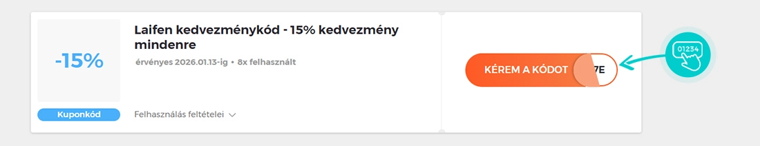 Példa egy Laifen kuponkódra