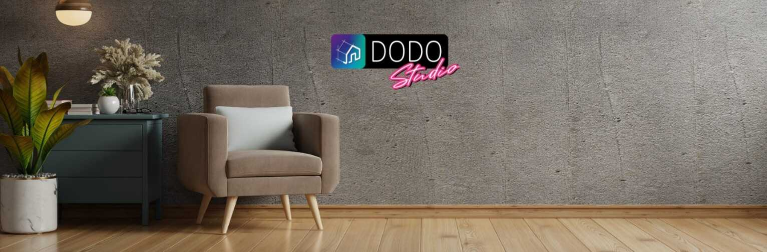 dodo webáruház reklámbannere, amelyen növények, komód és fotel szerepel