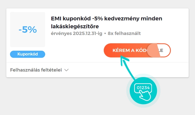 Példa egy EMI kuponkódra