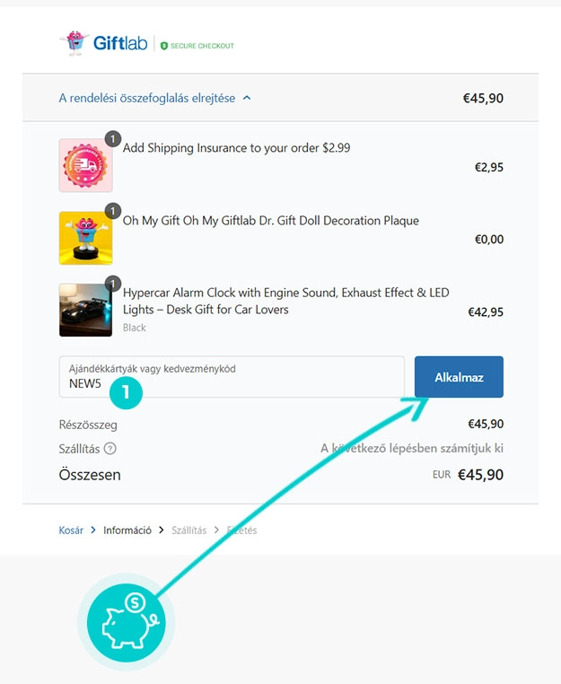 Útmutató egy Giftlab kuponkód beváltásához