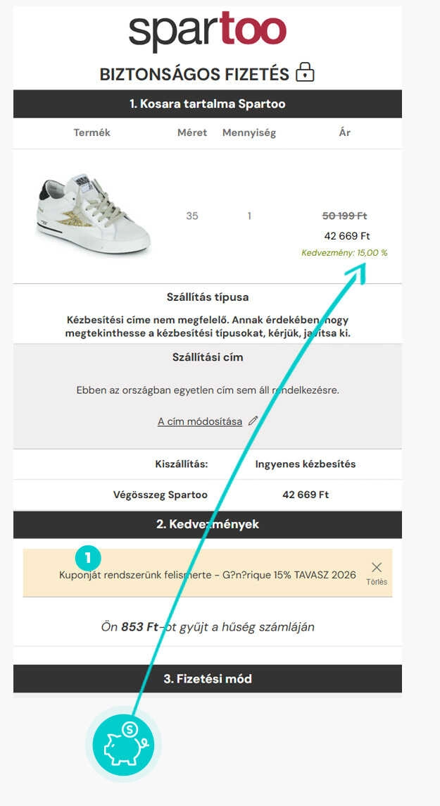 Útmutató egy Spartoo kuponkód beváltásához