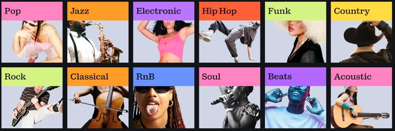 Zenei műfajok felsorolása