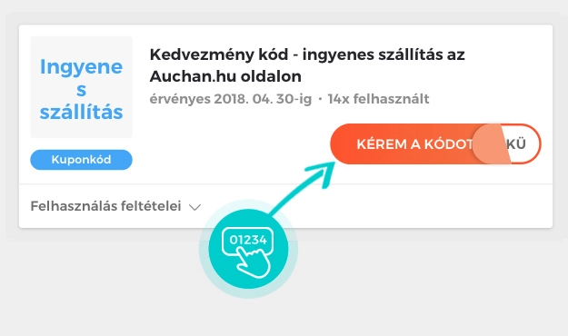 Példa egy Auchan kuponkódra