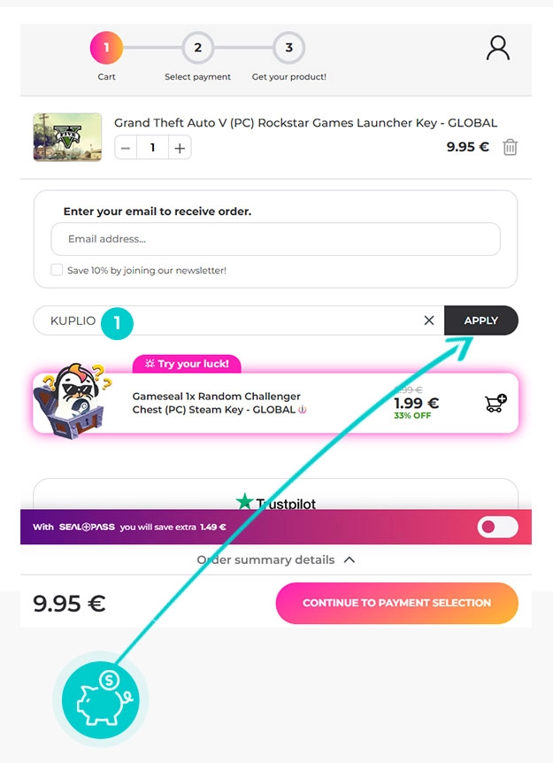 Útmutató egy Gameseal kuponkód beváltásához