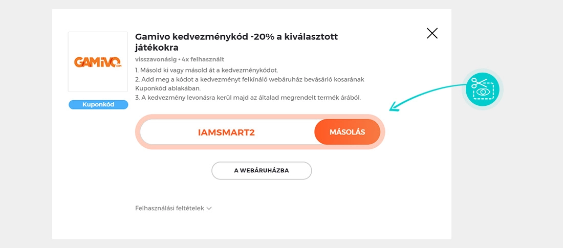 Útmutató egy Gamivo kuponkód bemásolásához