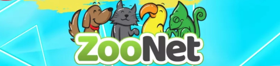 Rajzolt állatok a websop logója felett