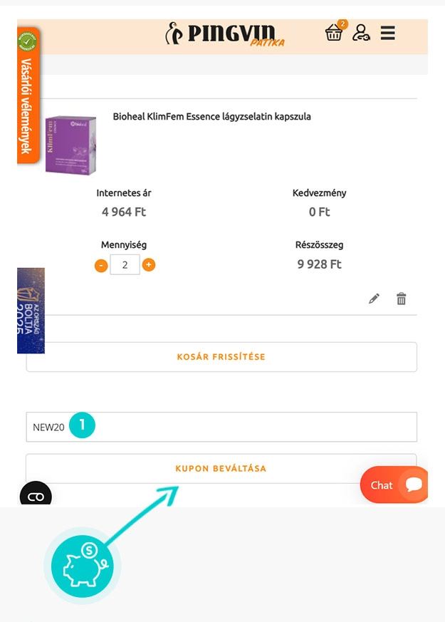 Útmutató egy Pingvin Patika kuponkód beváltásához
