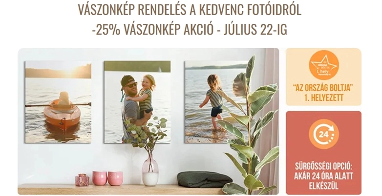 Nyári akció a vászonképekre