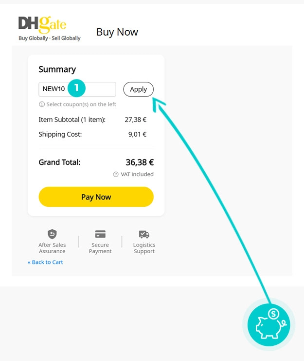 Útmutató egy DHgate kuponkód beváltásához
