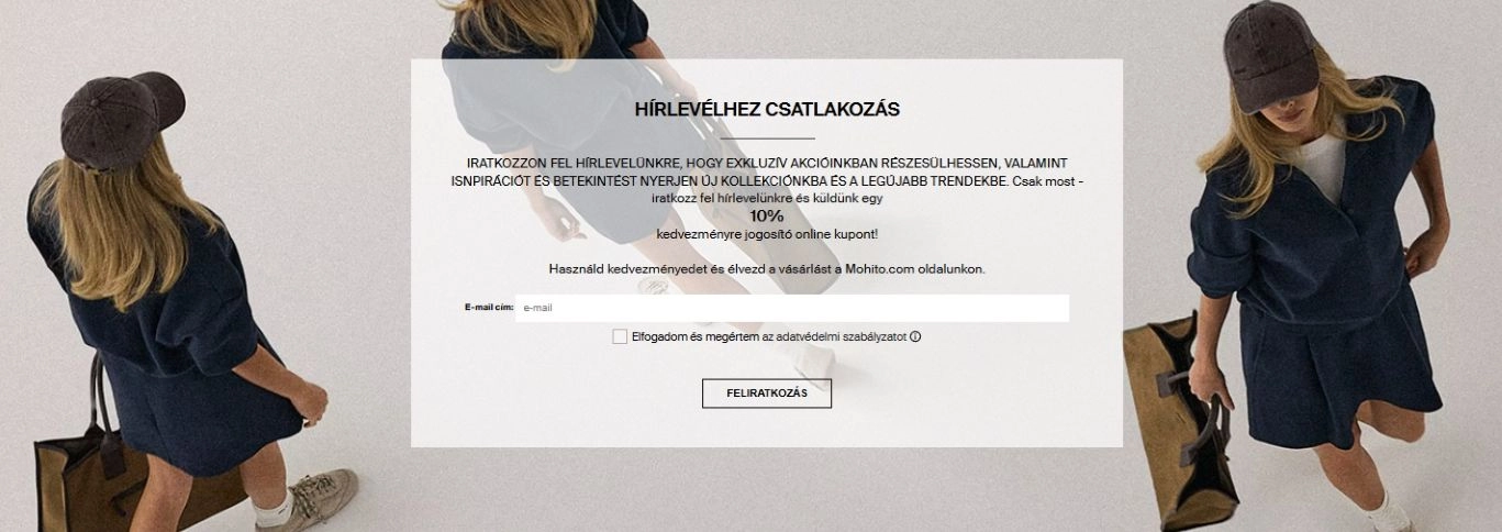 Hírlevél feliratkozás reklámbanner