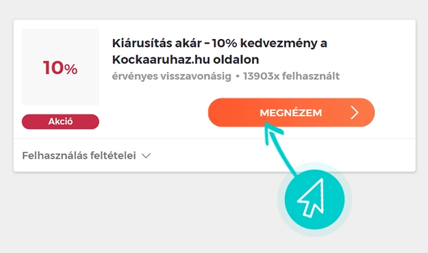KockaÁruház akciók felhasználása