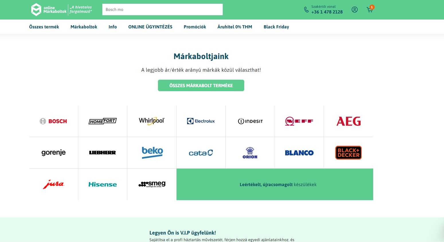 Az oldalon forgalmazott márkák